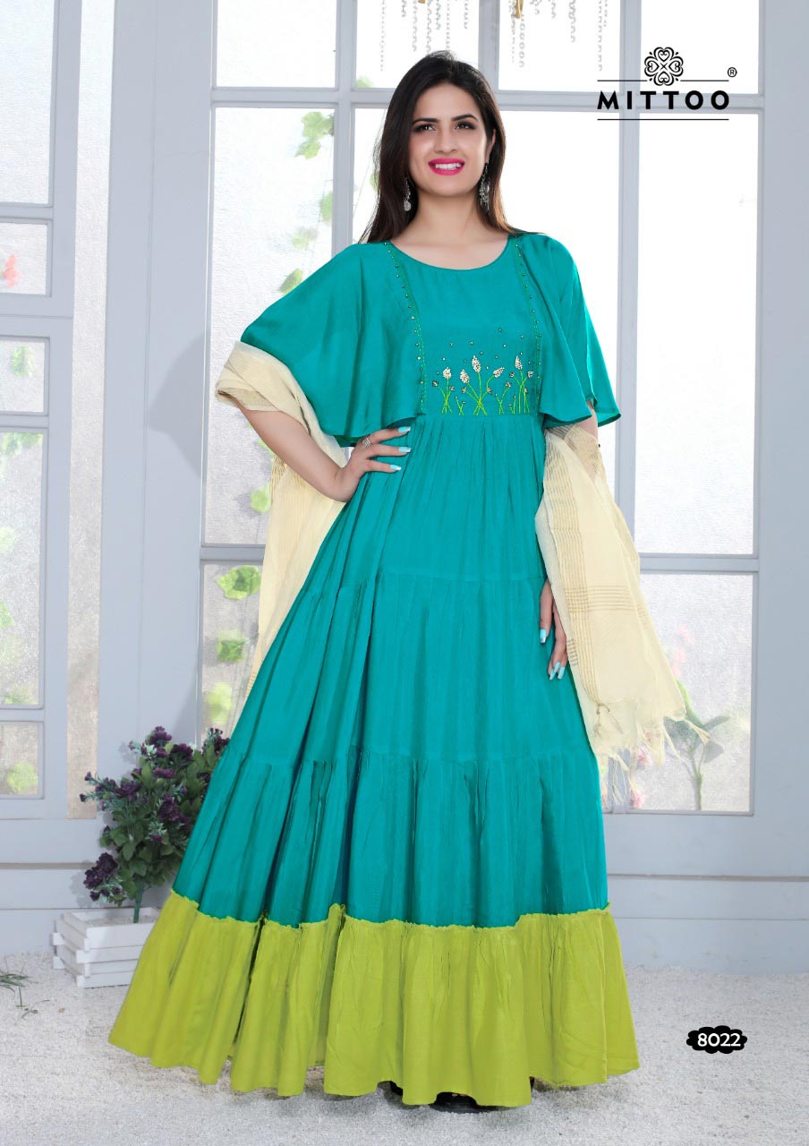 Prasang Vol-4 Mittoo Muslin Anarkali Dupatta Kurti Prasang Vol-4 Mittoo Muslin Anarkali Dupatta Kurti